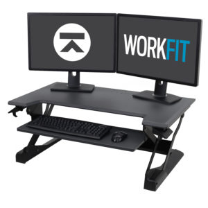 Ergotron Standing converter desk with a standing height range of 20 inches