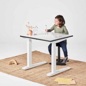 The Fully Jarvis Standing Desk for Kids is available in their very signature bamboo design which is ecofriendly and very durable, and which kids to write out their ideas or work directly on the desk