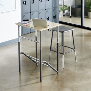 Vari Education - Standing School Desk 5-12 – Adjustable Height Student Activity Standing Table