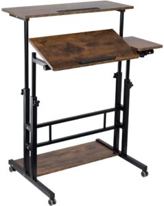 Siducal mobile standing desk for laptops